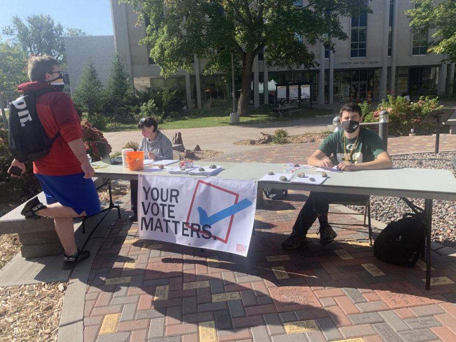 This Tuesday, USG had booths out to register student voters.