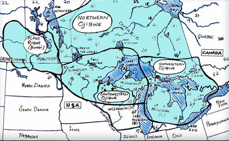 This map shows the homelands of the Anishinaabe People of the Great Lakes. As November is known nationally as American Indian and Alaska Native Heritage Month, Michigan Tech will be hosting a few events in celebration. 