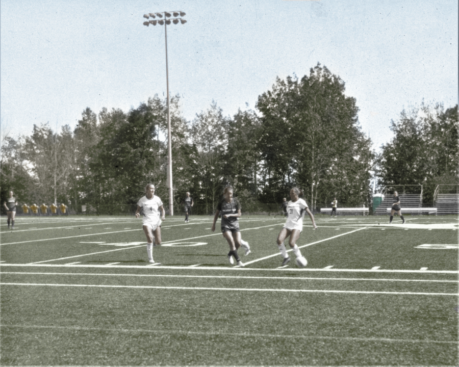 Michigan Technological University vs. Bemidji State University Womens Soccer on Sunday, Photograph and Colorization by Tim Peters